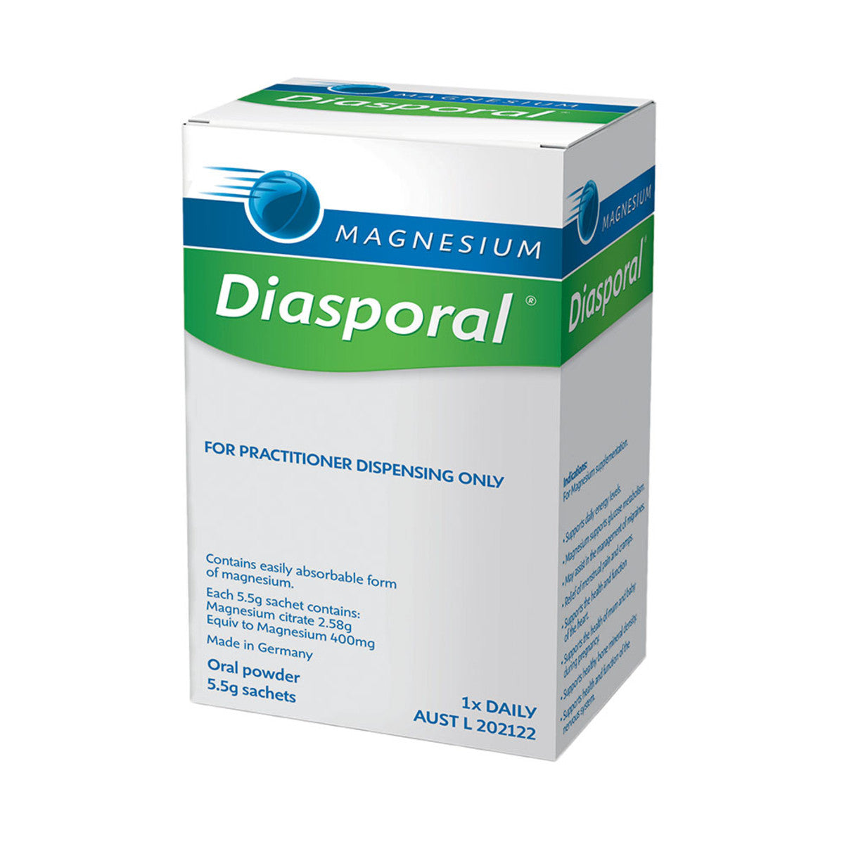 Bio-Practica Magnesium Diasporal Sachets 5.5g x 50 Pack