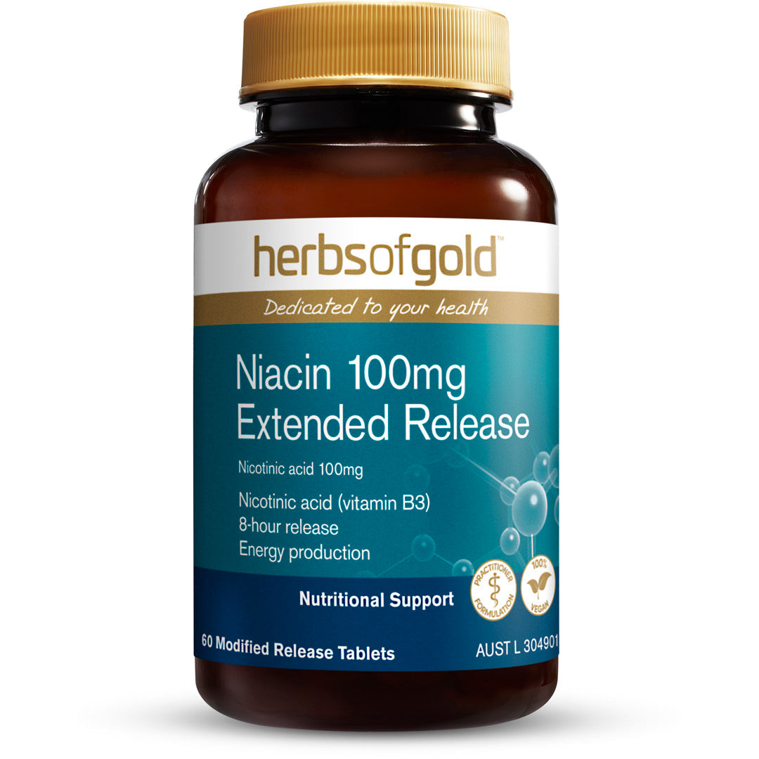 Herbs of Gold Niacin 100mg Extended Release