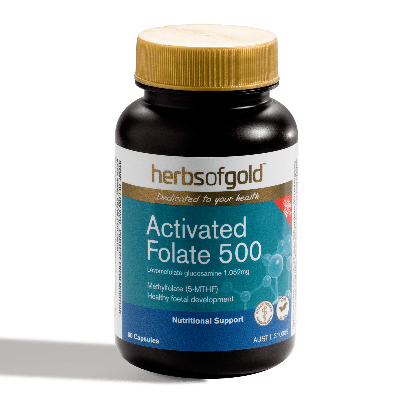 Herbs of Gold Activated Folate 500 60 capsules