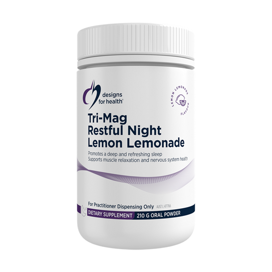 Designs for Health Tri-Mag Restful Night Powder Lemon Lemonade 210g — Designs for Health