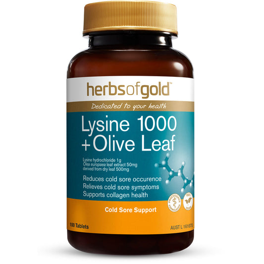 Protect Yourself from Cold & Flu Symptoms with Herbs of Gold Lysine + Olive Leaf