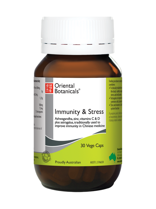Oriental Botanicals Immunity & Stress 30 Vege Caps