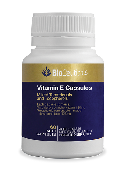 BioCeuticals Vitamin E Capsules with Tocotrienols and Tocopherols - 60 Capsules