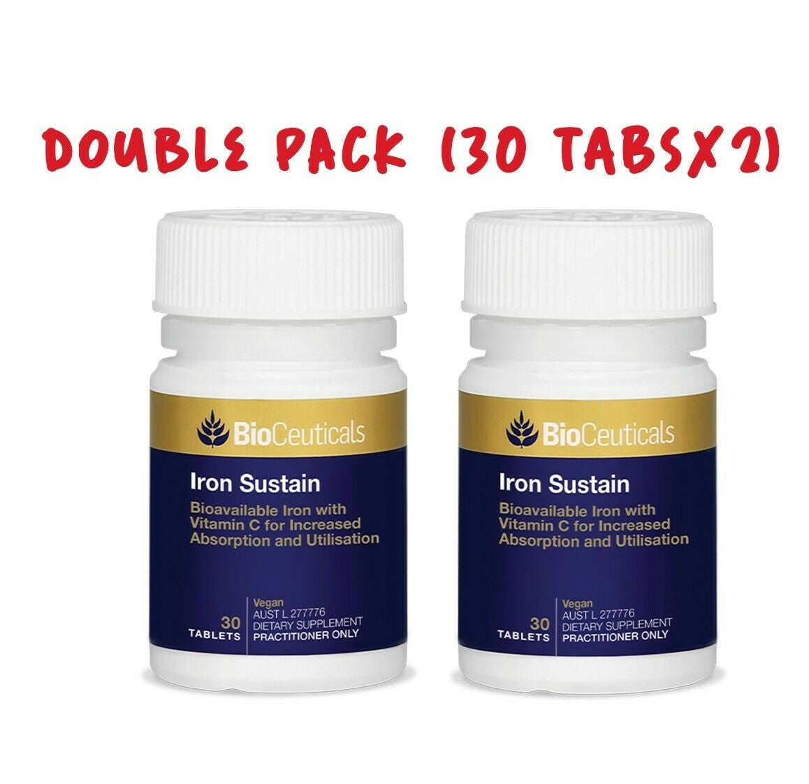 BioCeuticals Iron Sustain 30 tabs x2 BOTTLES